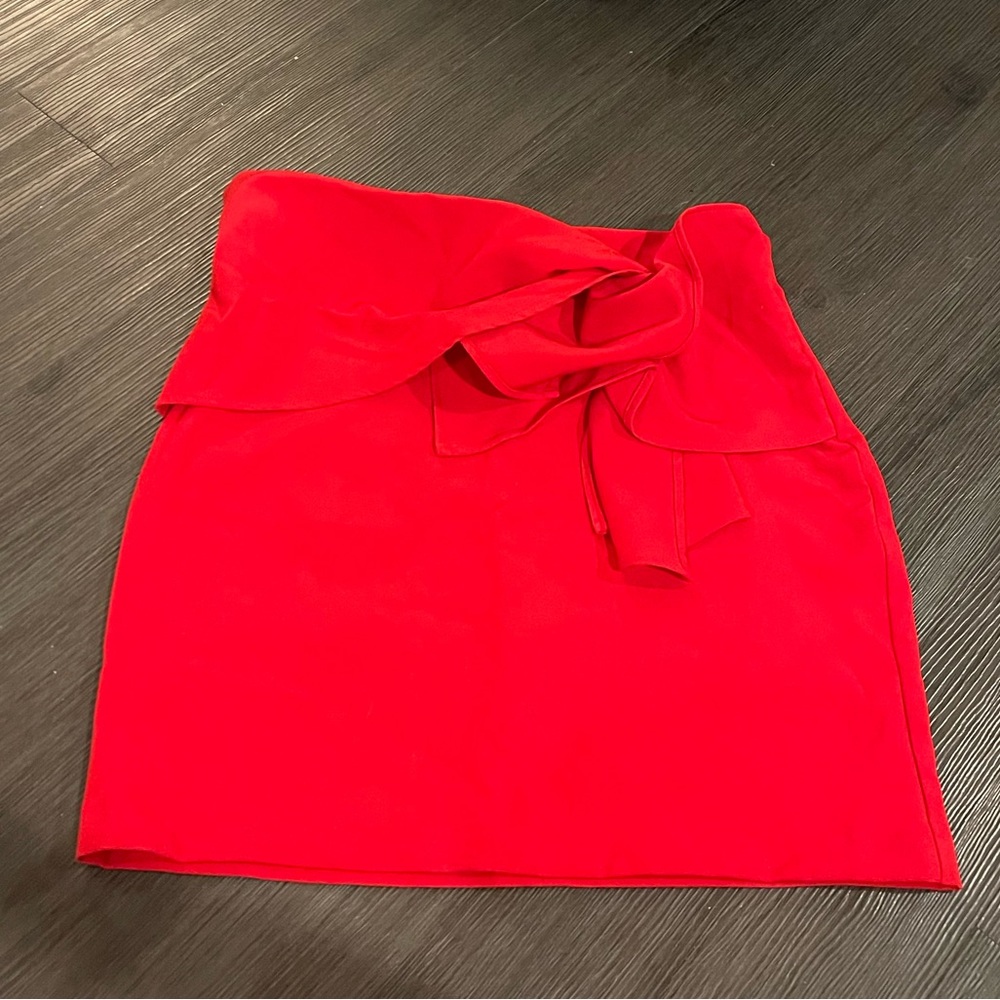 Red Zara Holiday Skirt
